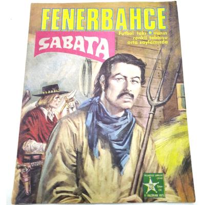 FENERBAHÇE posterli Sabata dergisi 11 Haziran 1973 Sayı:24 - Çizgi roman