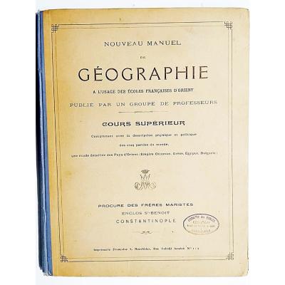 Nouveau Manuel de Geographie - Enclos S. Benoit CONSTANTİNOPLE / Kitap