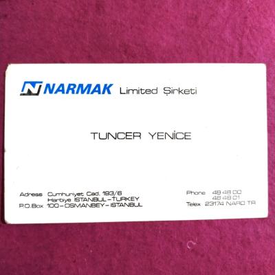 Narmak Limited Şirketi - Kartvizit / Efemera
