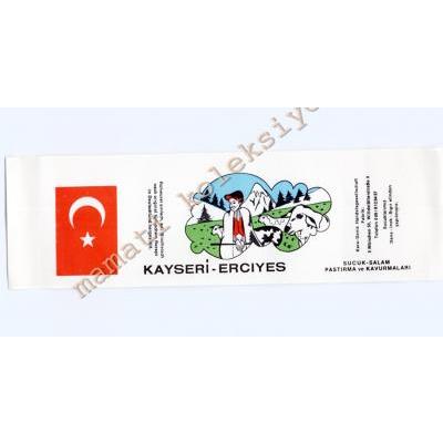 Kayseri - Erciyes Sucukları - Etiket - Efemera