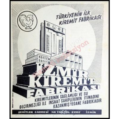 Türkiye'nin ilk kiremit fabrikası, İZMİR Kiremit fabrikası - Dergi reklamı - Efemera