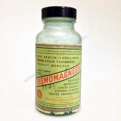 Bismomagnesie - İlaç şişesi İlaç Şişe ve Kutuları Hulki ve Necdet GÖKNAR