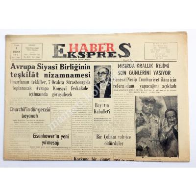 ANKARA, Haber Ekspres gazetesi, 2 Ocak 1953 - Efemera