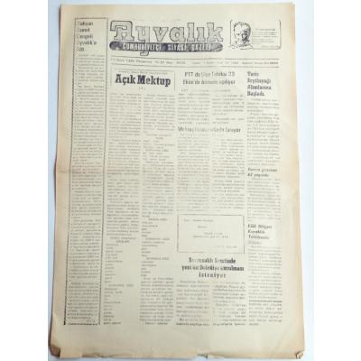 Ayvalık gazetesi, 17 Ekim 1985 - Efemera