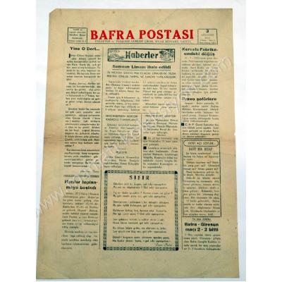 Bafra postası, 3 Ağustos 1953, Sayı:5 - Efemera