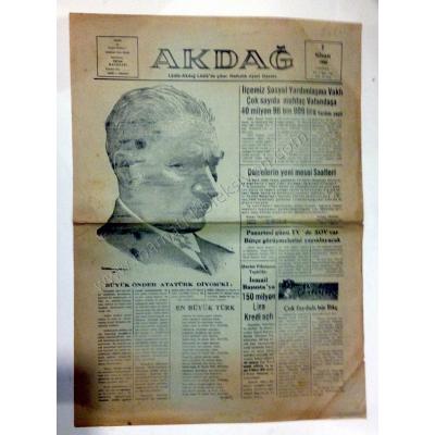 2 Nisan 1988 Samsun Akdağ gazetesi  - Efemera