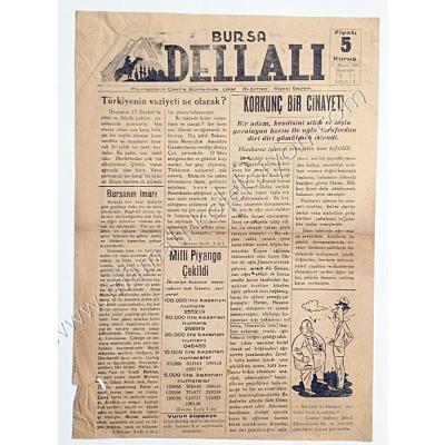 Bursa Dellalı gazetesi, 7 Nisan 1949, Sayı:1 - Efemera