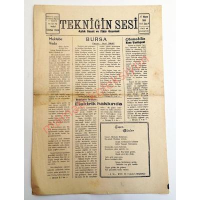 Bursa Tekniğin Sesi gazetesi, 17 Mayıs 1955 - Efemera