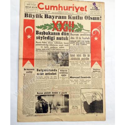 Cumhuriyet gazetesi, 29 Ekim 1946 29 Ekim gazeteleri - Efemera