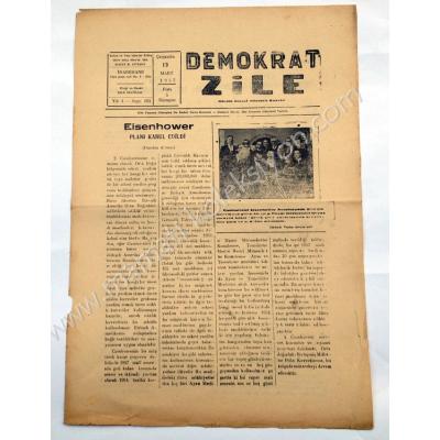 Demokrat Zile gazetesi, 13 Mart 1957 Tokat - Efemera