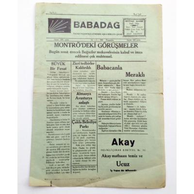 Denizli Babadağ gazetesi, 16 Temmuz 1936 - Efemera