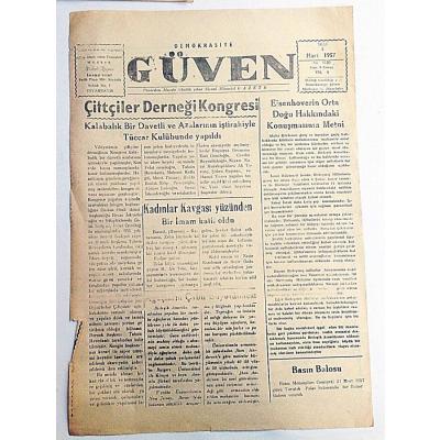 Diyarbakır Demokrasiye Güven gazetesi, 5 Mart 1957 - Efemera