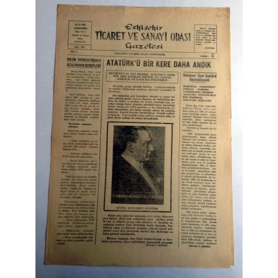 Eskişehir Ticaret ve Sanayi Odası gazetesi, 13 kasım 1963 10 Kasım - Efemera