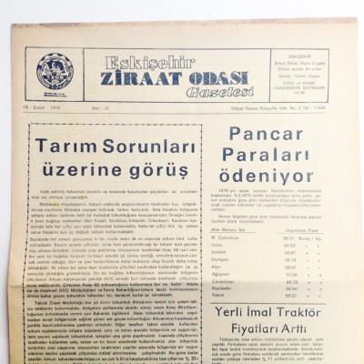 Eskişehir Ziraat Odası gazetesi, 15 Şubat 1976 - Efemera