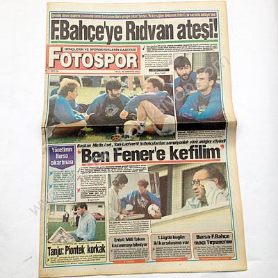 Fotospor gazetesi,  7 Eylül 1991 - Efemera