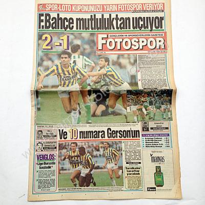 Fotospor gazetesi, 9 Eylül 1991 - Efemera