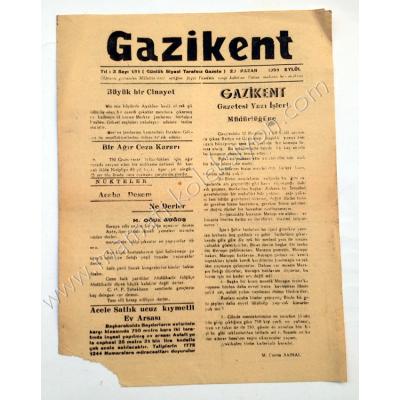 Gaziantep, Gazikent gazetesi, 20 Eylül 1959 - Efemera