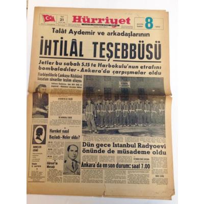 Hürriyet gazetesi, Talat AYDEMİR ve arkadaşlarının İhtilal teşebbüsü 21 Mayıs 1963 - Efemera