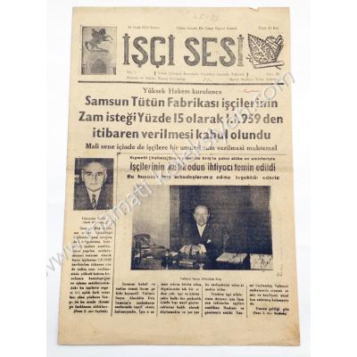 İşçi Sesi gazetesi, 16 Ocak 1959 Samsun - Efemera