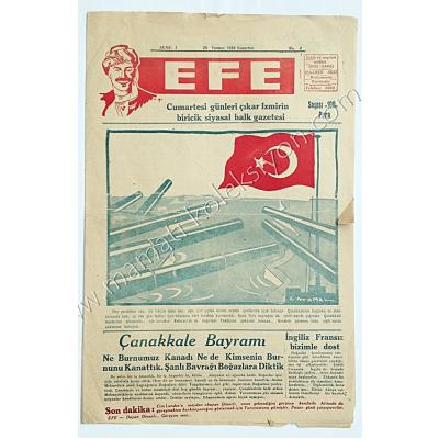 İzmir, Efe gazetesi, 25 Temmuz 1936 - Sayı:4 - Efemera