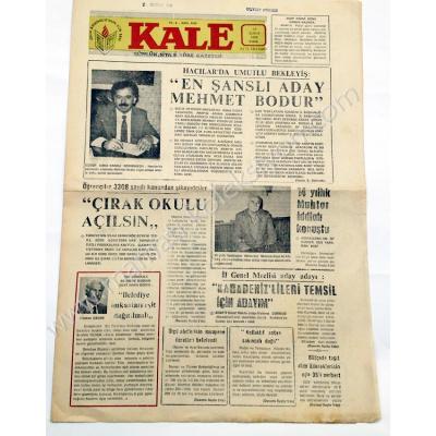 Kale günlük Siyasi yöre gazetesi, 10 Şubat 1989 Kırıkkale - Efemera