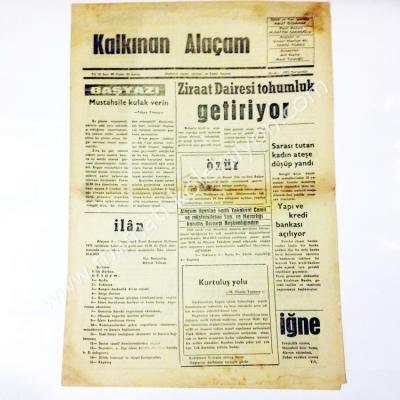 Kalkınan Alaçam gazetesi, 18 Nisan 1973 Samsun - Efemera