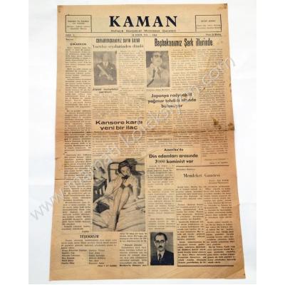 Kaman gazetesi, 28 Eylül 1954, Sayı:1 Kırşehir, Kaman - Efemera