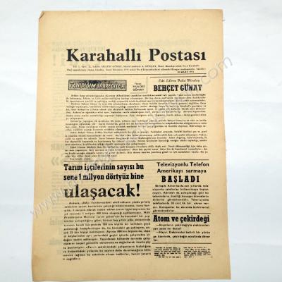 Karahallı postası, 20 Mart 1971 Sayı:22 Uşak - Efemera