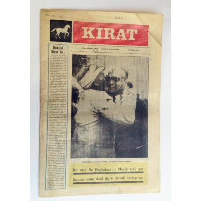 Kırat gazetesi, 9 Mart 1968 Adalet Partisi, Süleyman DEMİREL - Efemera