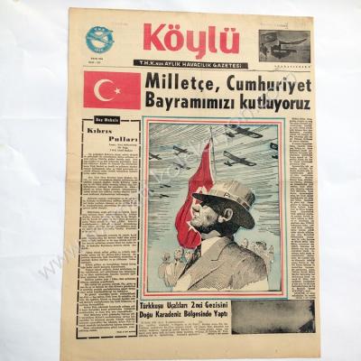Köylü T.H.K. nun aylık Havacılık gazetesi, Ekim 1964 29 Ekim gazeteleri, Havacılık efemeraları - Efemera