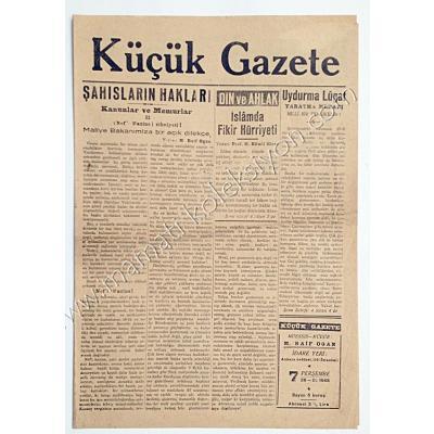 Küçük gazete, 26 Şubat 1948 - Efemera