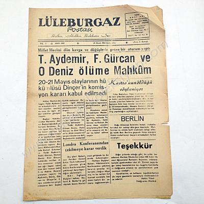 Lüleburgaz Postası gazetesi, 29 Ocak 1964 Lüleburgaz - Efemera