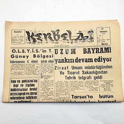 Mersin, Kerbela gazetesi, 21 Temmuz 1965 - Efemera