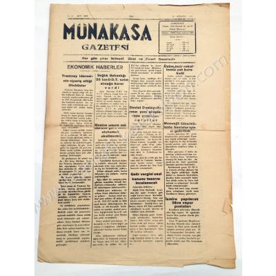 Münakaşa gazetesi, 12 Ağustos 1947 - Efemera