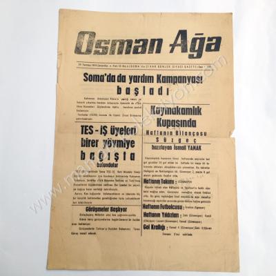 Osman Ağa gazetesi, 24 Temmuz 1974 Manisa, Soma - Efemera