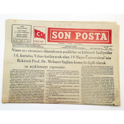 SAMSUN, Son Posta gazetesi - 5 Nisan 1989 - Efemera
