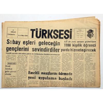Trabzon Türksesi gazetesi, 3 Nisan 1985 - Efemera