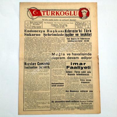 Türkoğlu gazetesi, 27 Nisan 1959 - Efemera