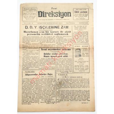 Yeni Direksiyon gazetesi, Sayı: 14 - 19 Ağustos 1949 - Efemera