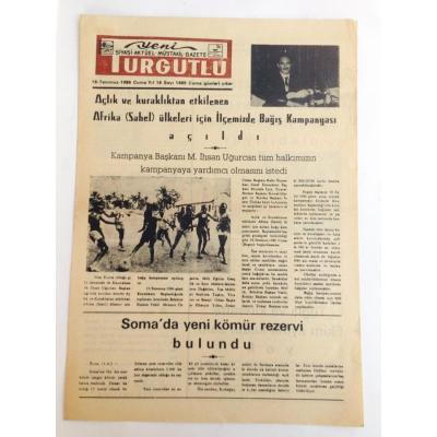Yeni Turgutlu gazetesi, 18 Temmuz 1986 - Efemera