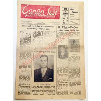 Zonguldak Günün Sesi gazetesi, 11 Ağustos 1959 - Efemera