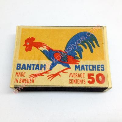 Bantam Matches  Made in Sweden - Horozlu kibrit Old Matches