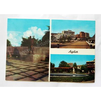 Aydın Şehirden 3 muhtelif görünüş - Kartpostal Aydın Tuna color kartpostalları
