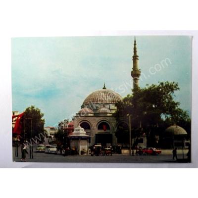 Bandırma Cumhuriyet meydanı ve Haydar Çavuş camii - Kartpostal  İlo Color