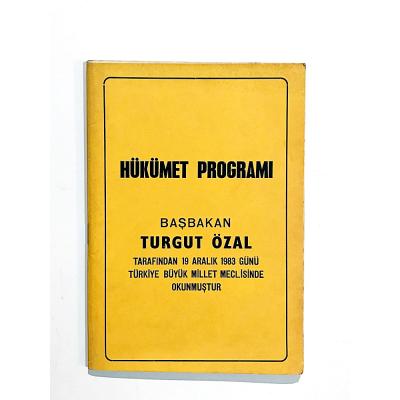 Hükümet Programı Başbakan - Turgut ÖZAL - Kitap