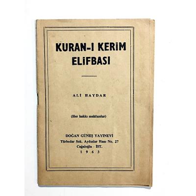 Kuranı Kerim Elifbası - Ali HAYDAR - Kitap