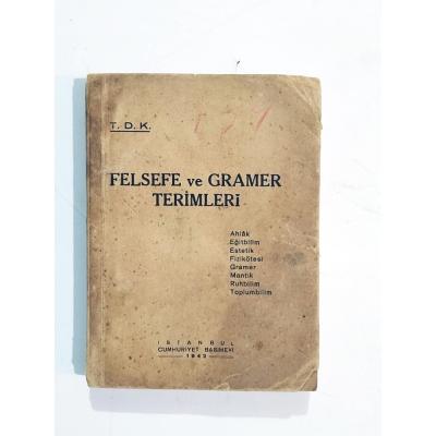 Felsefe ve Gramer Terimleri / TDK 1942 - Kitap