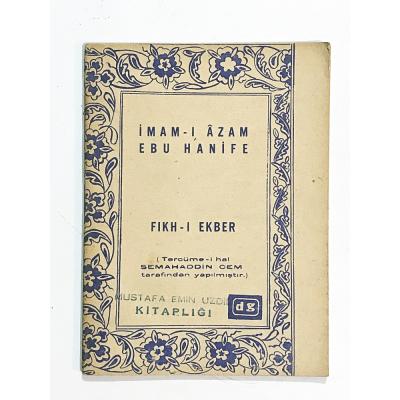 Fıkh-ı Ekber İmam-ı Azam Ebu Hanife / Semahaddin Cem - Kitap
