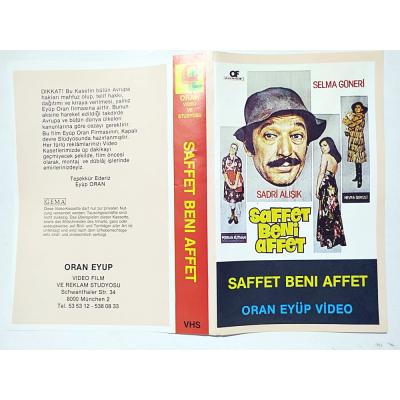  Saffet beni affet Sadri ALIŞIK Selma GÜNERİ - Almanya VHS kaset kartoneti