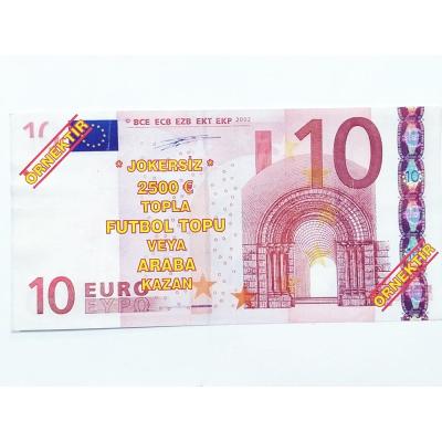 10 Euro - Jokersiz 1000 Euro topla oyuncak tabanca kazan